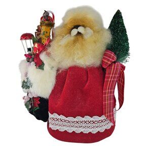 Vintage Apple Whimseys Santa Claus Bear Lita Gates Dried Apple Face Christmas